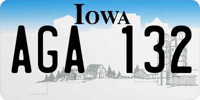 IA license plate AGA132