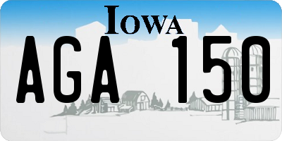 IA license plate AGA150