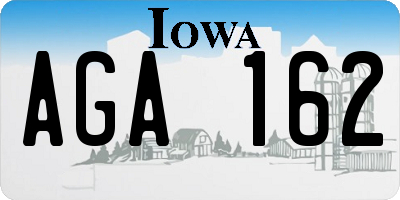 IA license plate AGA162