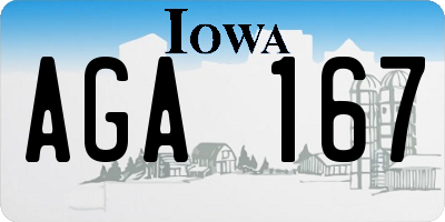 IA license plate AGA167