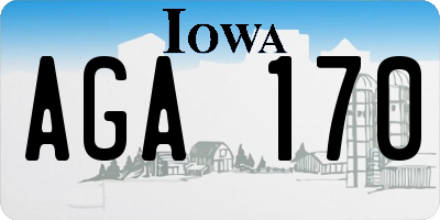 IA license plate AGA170