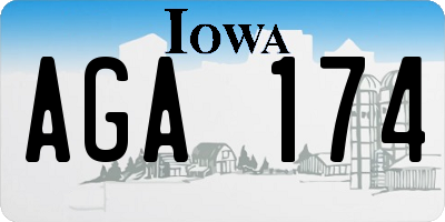 IA license plate AGA174