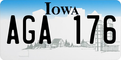 IA license plate AGA176