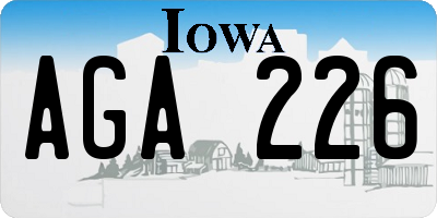 IA license plate AGA226