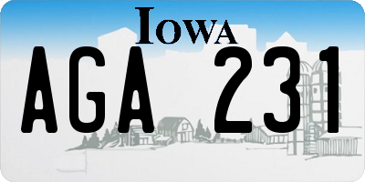 IA license plate AGA231
