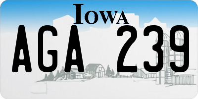 IA license plate AGA239