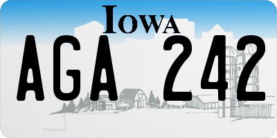 IA license plate AGA242