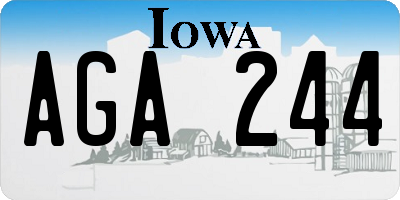 IA license plate AGA244