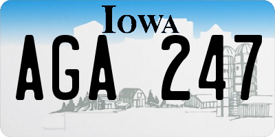 IA license plate AGA247