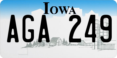 IA license plate AGA249