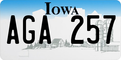 IA license plate AGA257