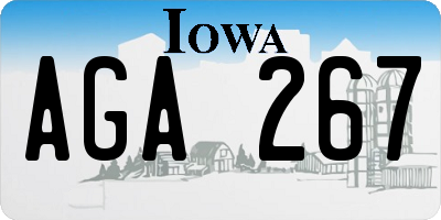 IA license plate AGA267