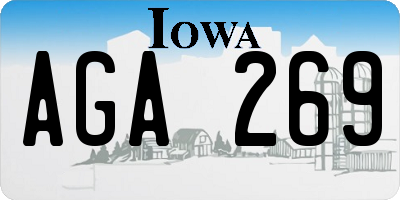 IA license plate AGA269