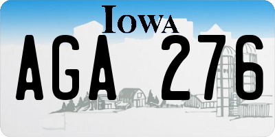 IA license plate AGA276