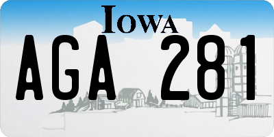 IA license plate AGA281