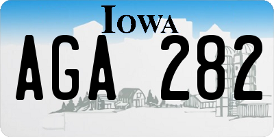 IA license plate AGA282