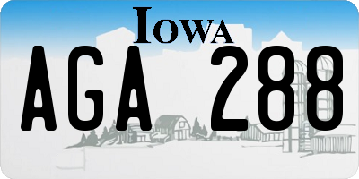 IA license plate AGA288