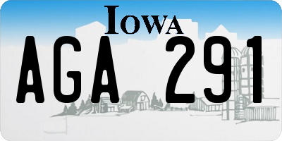 IA license plate AGA291