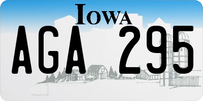 IA license plate AGA295