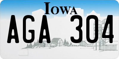 IA license plate AGA304