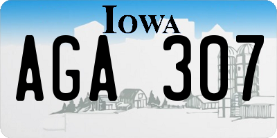 IA license plate AGA307