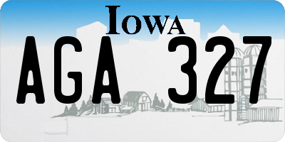 IA license plate AGA327