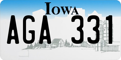 IA license plate AGA331