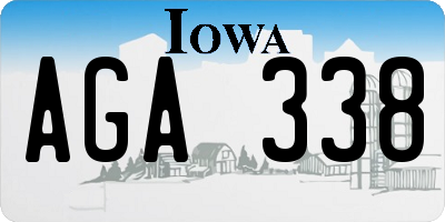 IA license plate AGA338