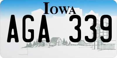 IA license plate AGA339