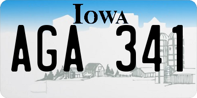 IA license plate AGA341