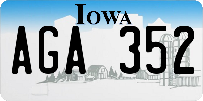 IA license plate AGA352