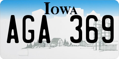 IA license plate AGA369