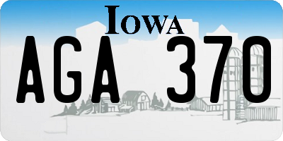 IA license plate AGA370