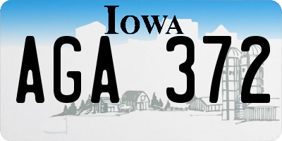 IA license plate AGA372