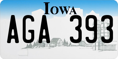 IA license plate AGA393