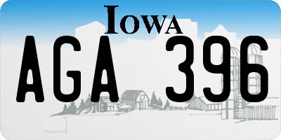 IA license plate AGA396