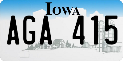 IA license plate AGA415