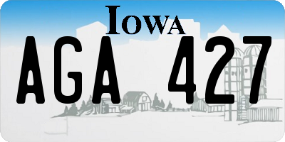 IA license plate AGA427