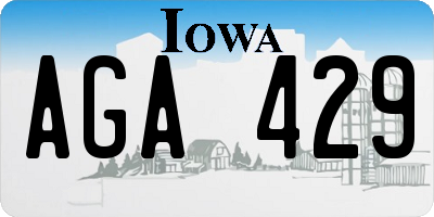 IA license plate AGA429