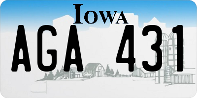 IA license plate AGA431
