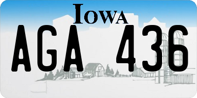 IA license plate AGA436