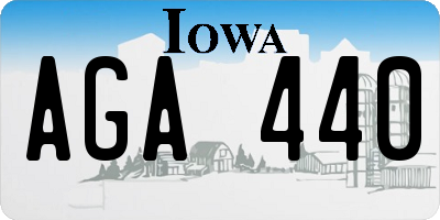 IA license plate AGA440