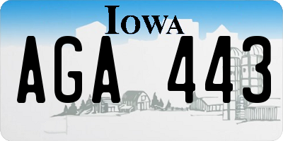 IA license plate AGA443