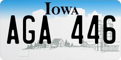 IA license plate AGA446