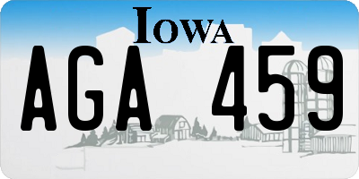 IA license plate AGA459