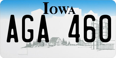IA license plate AGA460