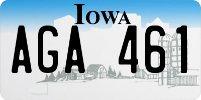IA license plate AGA461