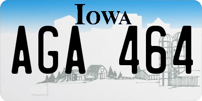IA license plate AGA464