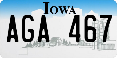 IA license plate AGA467