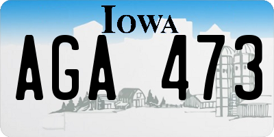 IA license plate AGA473